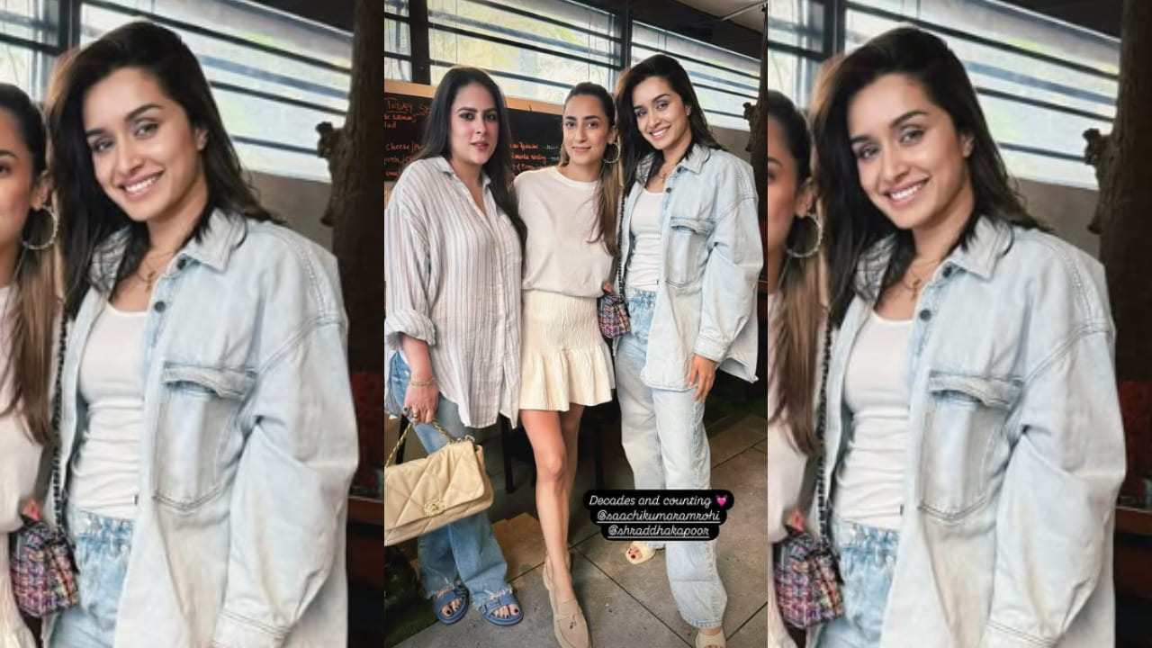 Shraddha Kapoor brings a fresh take to denim-on-denim with relaxed fits and a no-makeup glow