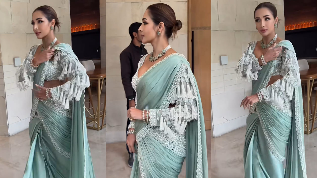 Malaika Arora’s green tassel saree is a unique pick, perfect for bridesmaids this season 