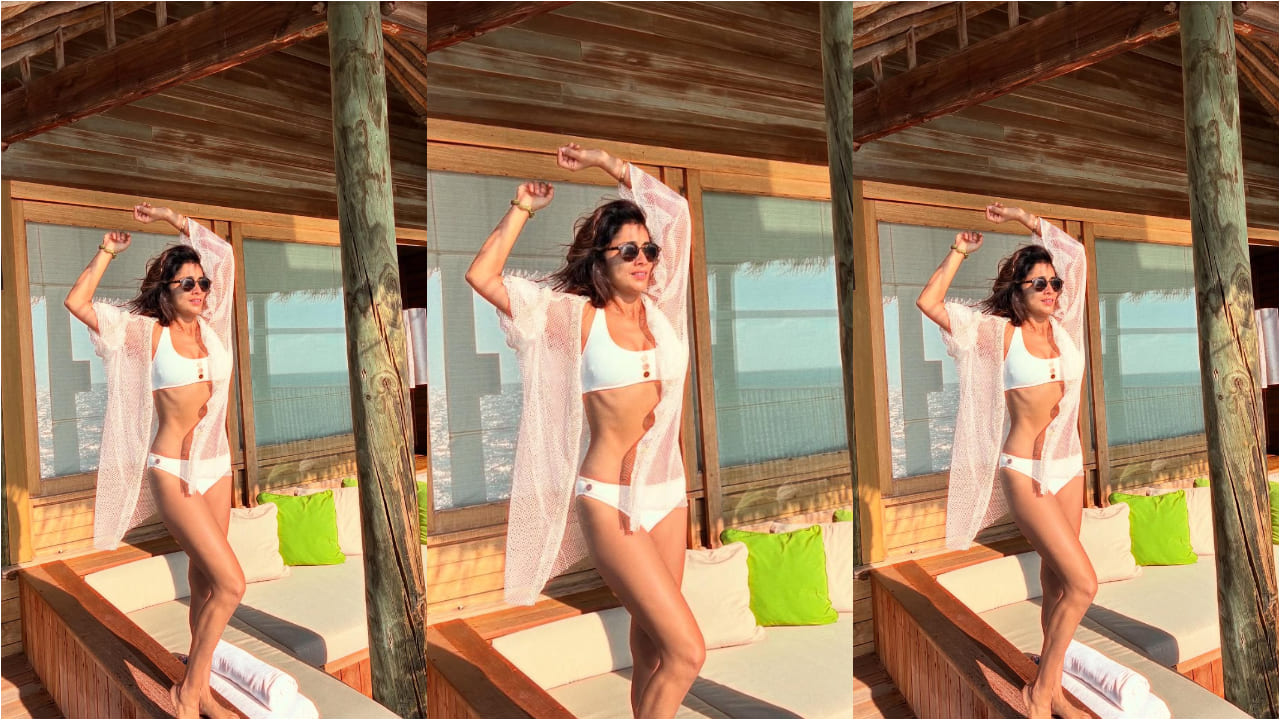 Shriya Saran leaves us awestruck redefining the vacation look with her two classy white and brown bikinis