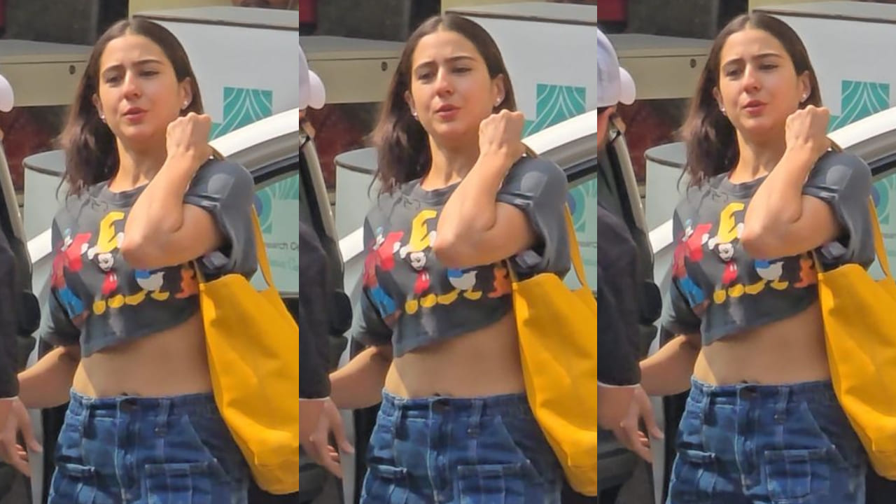 Sara Ali Khan brings playful vibes to street style with Mickey Mouse crop top and cargo jeans