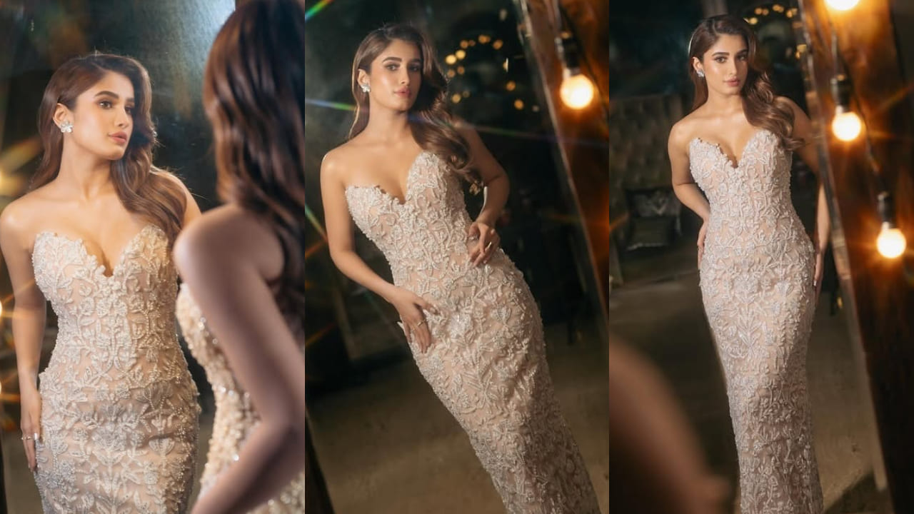 Rasha Thadani looks straight out of a fairytale in a Manish Malhotra white strapless gown 