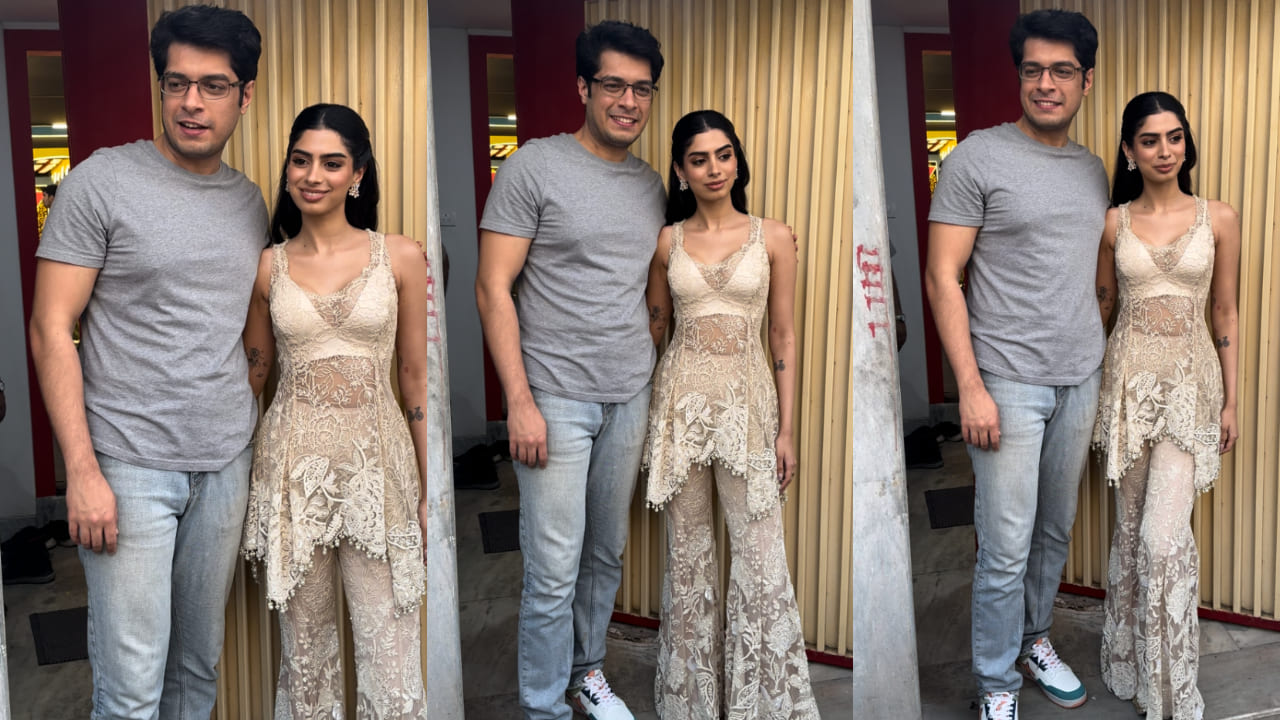 Khushi Kapoor brings the wow factor to ethnic wear with a sheer cream co-ord set 