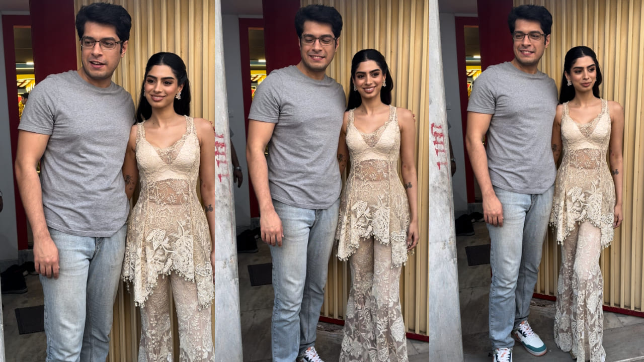 Khushi Kapoor brings the wow factor to ethnic wear with a sheer cream co-ord set 