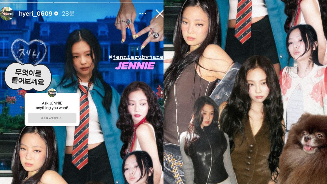 Hyeri's Instagram story about Jennie