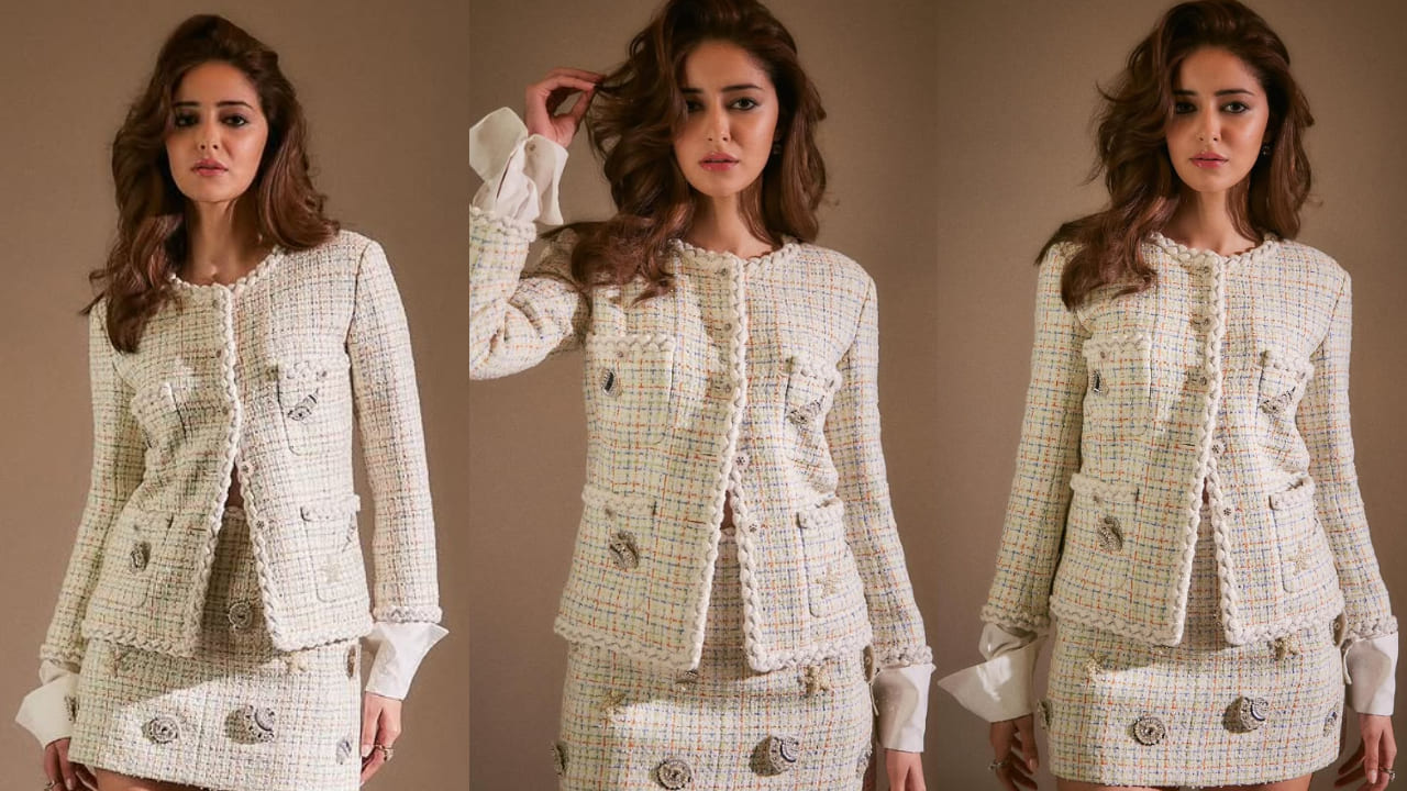 Ananya Panday goes luxe in Chanel tweed co-ord set adorned with 3D embellishments