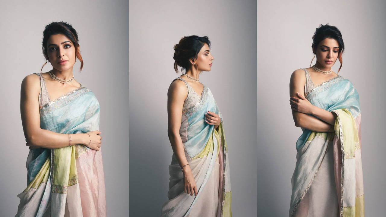 Samantha Ruth Prabhu exudes soft girl charm in pastel-hued saree that is a perfect  amalgamation of elegance and glamor 