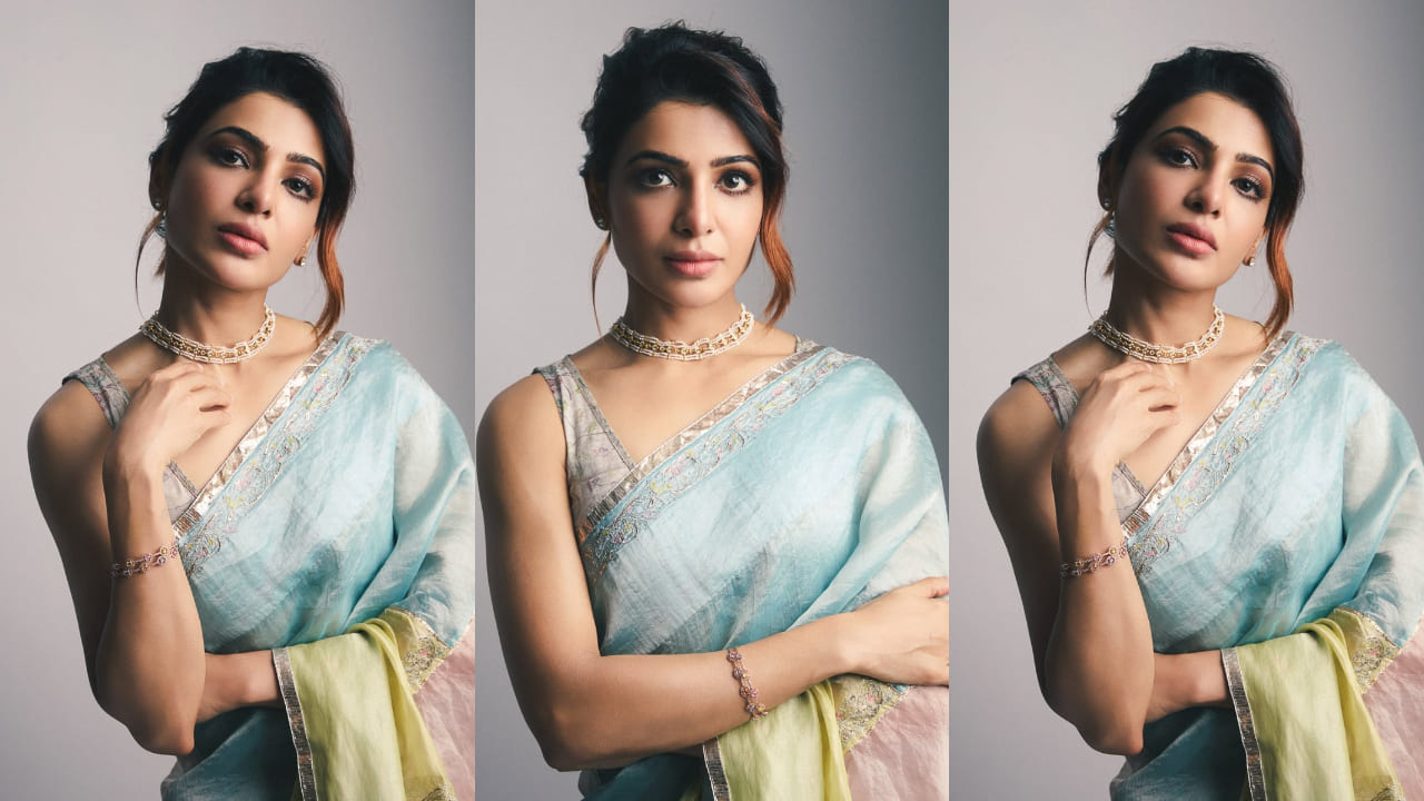 Samantha Ruth Prabhu exudes soft girl charm in pastel-hued saree that is a perfect  amalgamation of elegance and glamor 