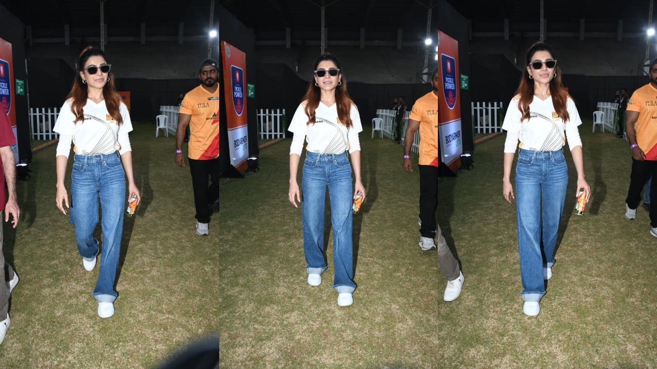 Samantha Ruth Prabhu exudes coolness and style in a casual top paired with denim jeans