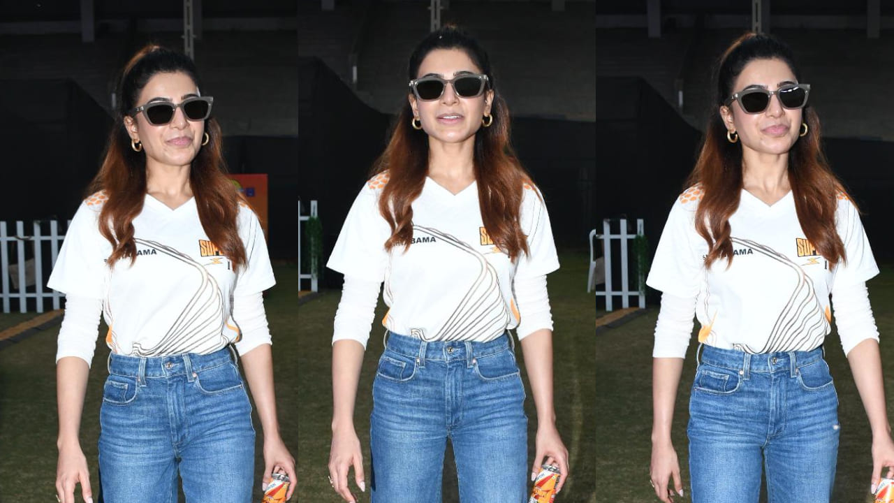 Samantha Ruth Prabhu exudes coolness and style in a casual top paired with denim jeans