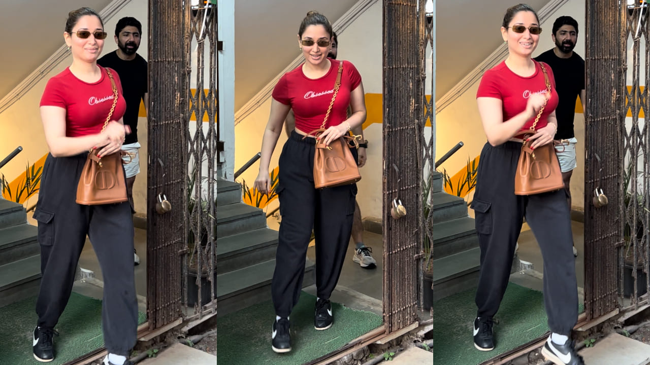 Tamannaah's crop top and cargos are on point but her Rs 3.28L Dior bag is EVERYTHING