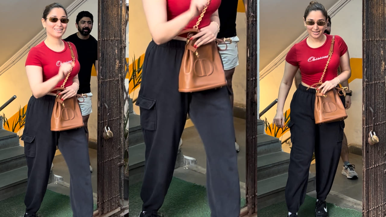 Tamannaah's crop top and cargos are on point but her Rs 3.28L Dior bag is EVERYTHING