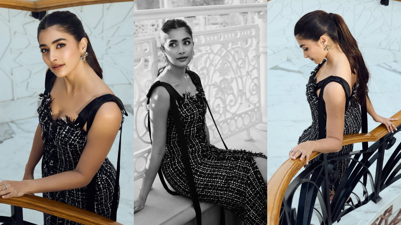 Pooja Hegde’s Rs 1.19L black tweed for Deva promotions dress is way too good to be basic