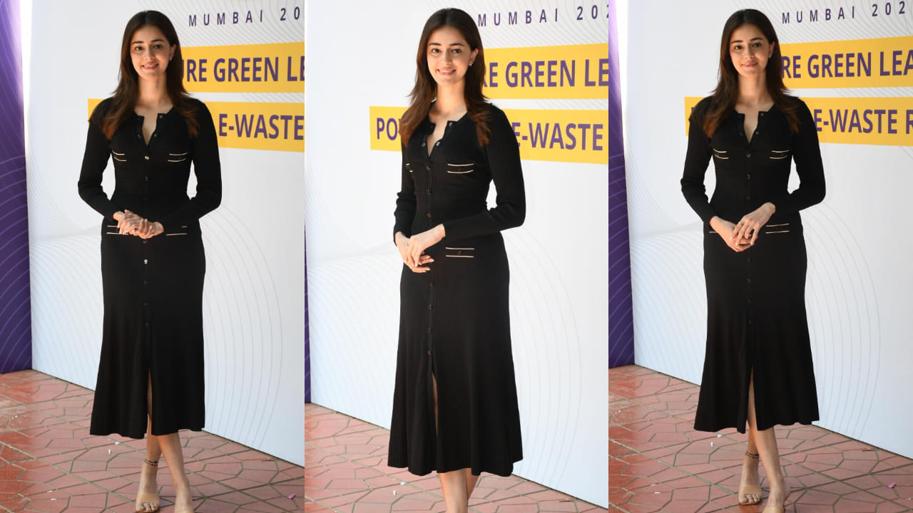  Ananya Panday aces a comfy & stylish look in Rs 26,916 knit maxi dress