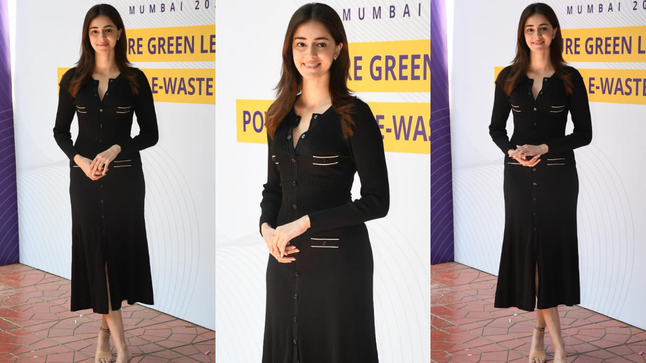  Ananya Panday aces a comfy & stylish look in Rs 26,916 knit maxi dress