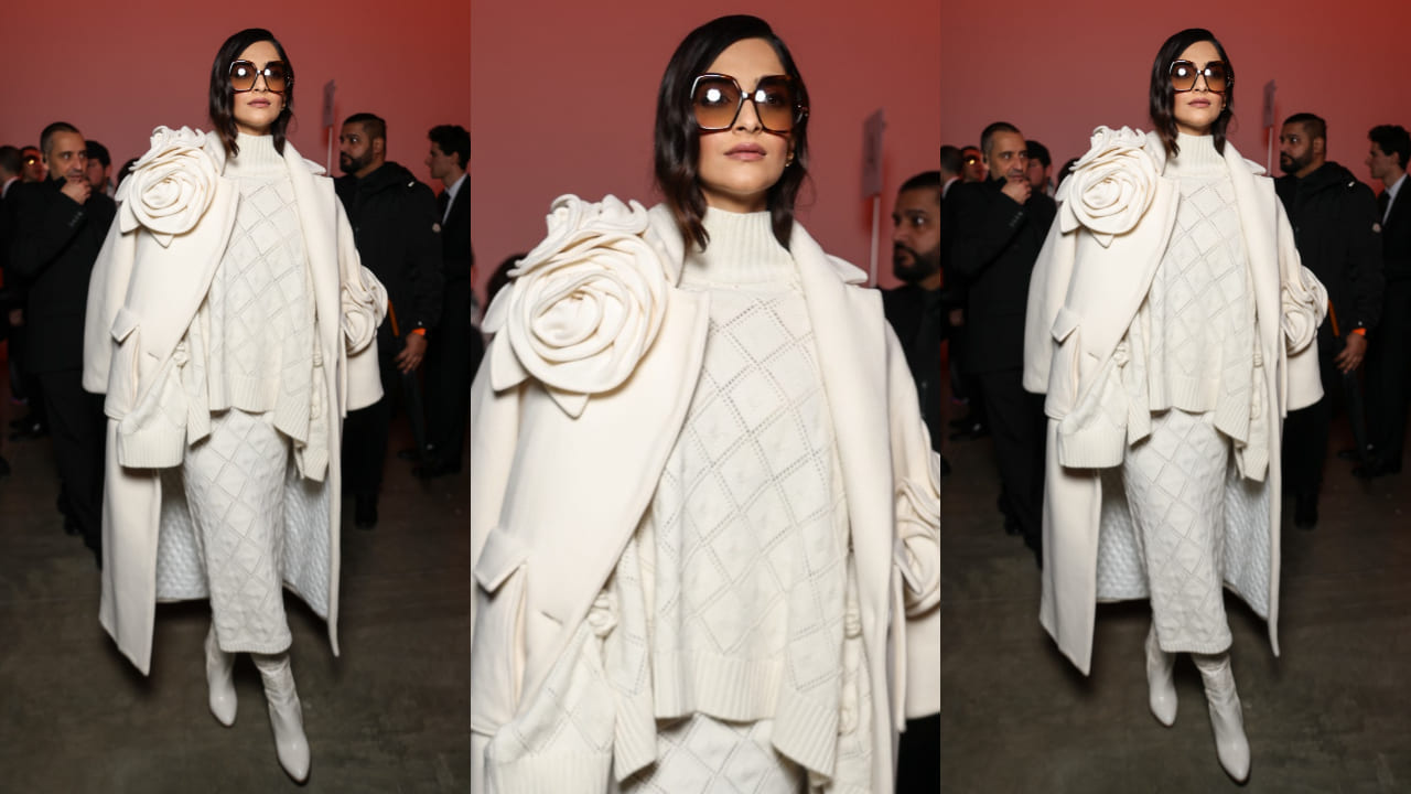 Sonam Kapoor elevates vintage glam in an all-white look at Elie Saab Haute Couture show 