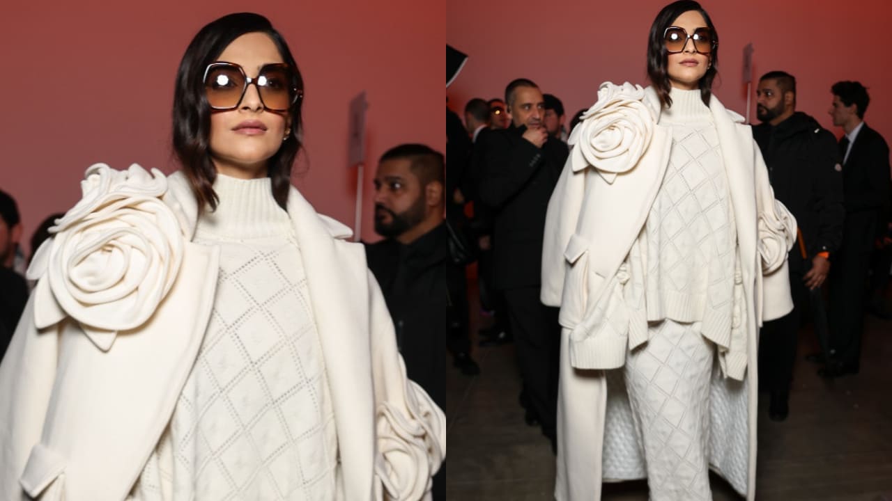 Sonam Kapoor elevates vintage glam in an all-white look at Elie Saab Haute Couture show 