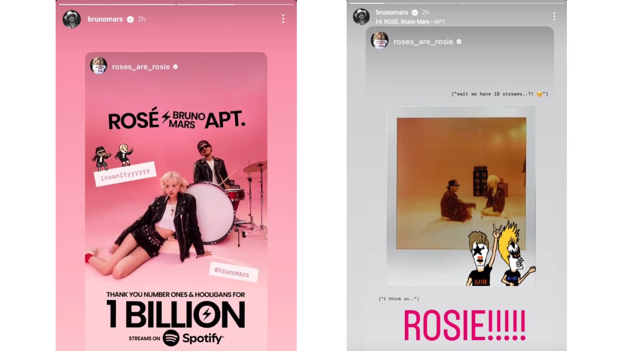 Rosé and Bruno Mars' story