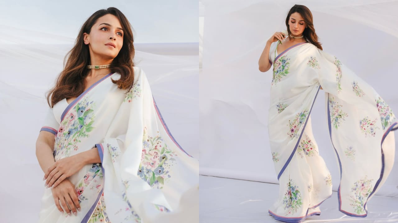 Alia Bhatt in sabyasachi saree