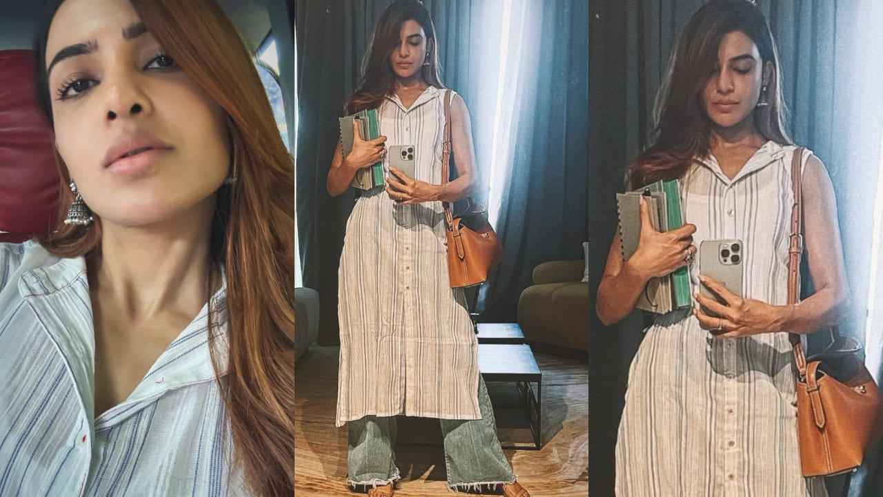 Samantha’s striped kurta and wide-leg denim prove friday workwear can be stylish & comfy