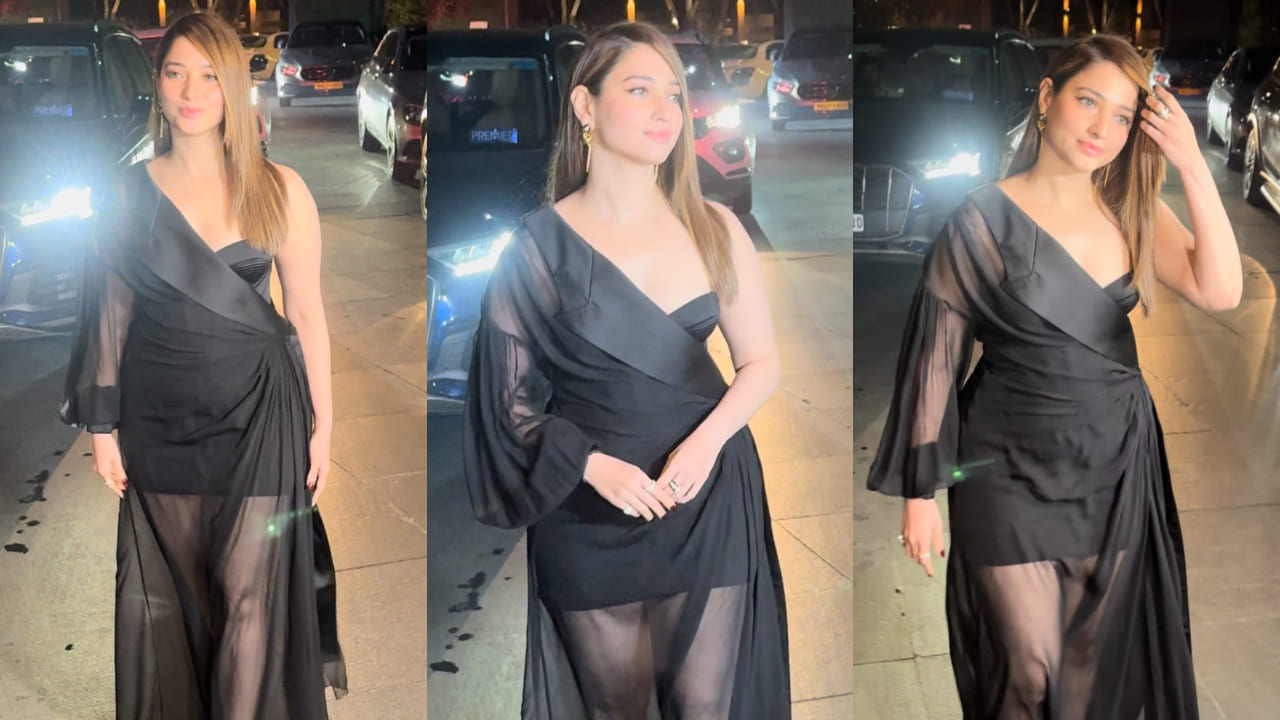 Tamananah Bhatia arrived dressed in a black Dolce & Gabbana dress, and it’s not like your average LBD