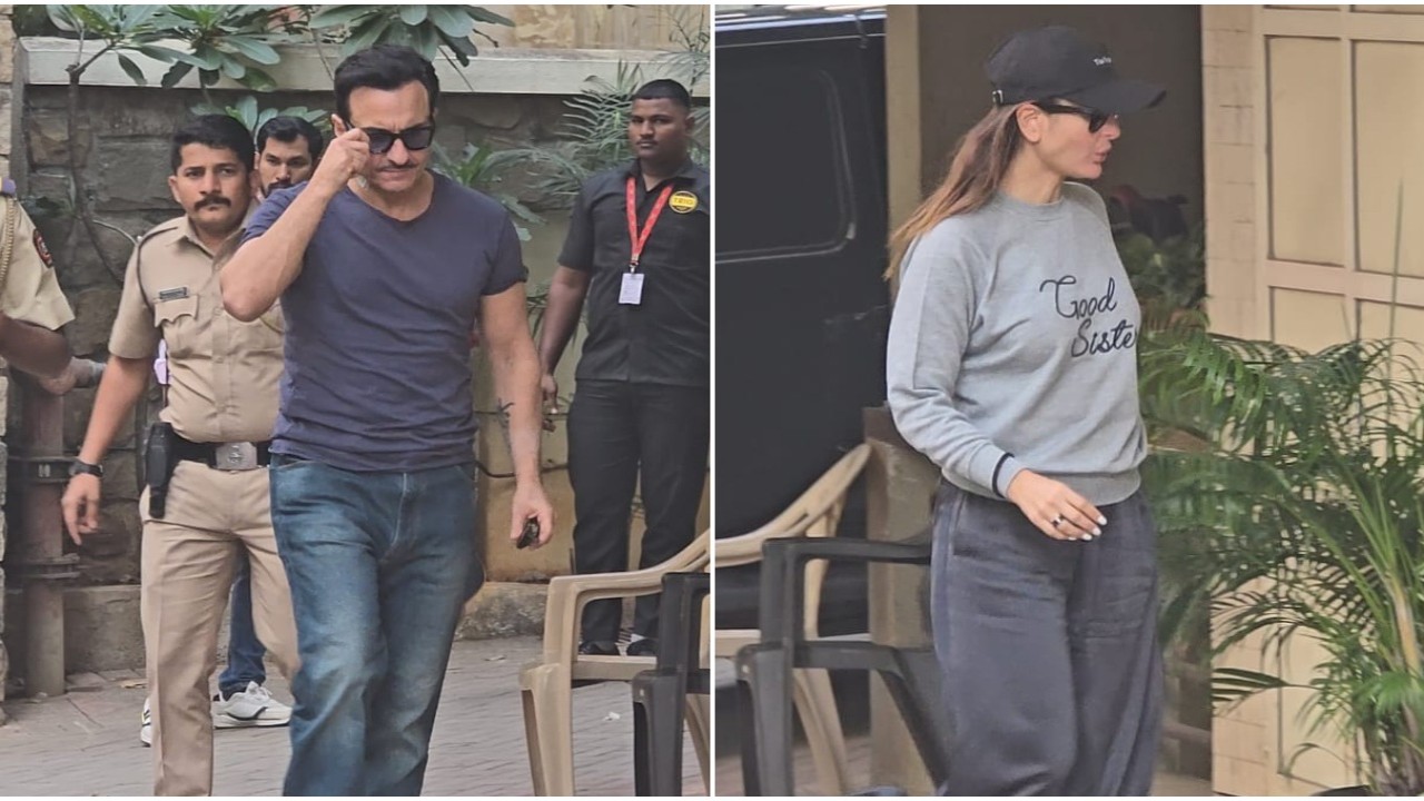 WATCH: Saif Ali Khan and Kareena Kapoor Khan spotted for the first time after actor’s discharge; accompanied by tight security