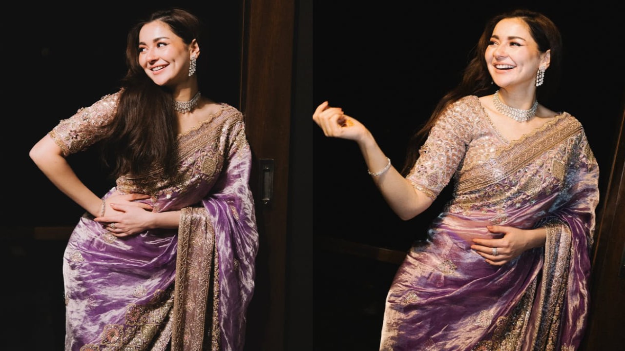 Hania Aamir turns into desi mermaid in Rs 3,95,000 lavender saree by Manish Malhotra 