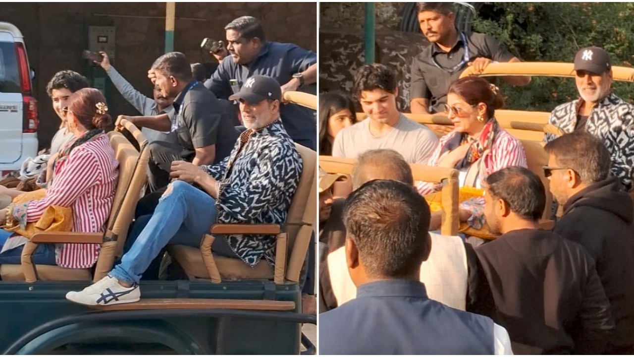 Akshay Kumar-Twinkle Khanna start New Year 2025 on wild note as they enjoy leopard safari with kids Aarav and Nitara: WATCH