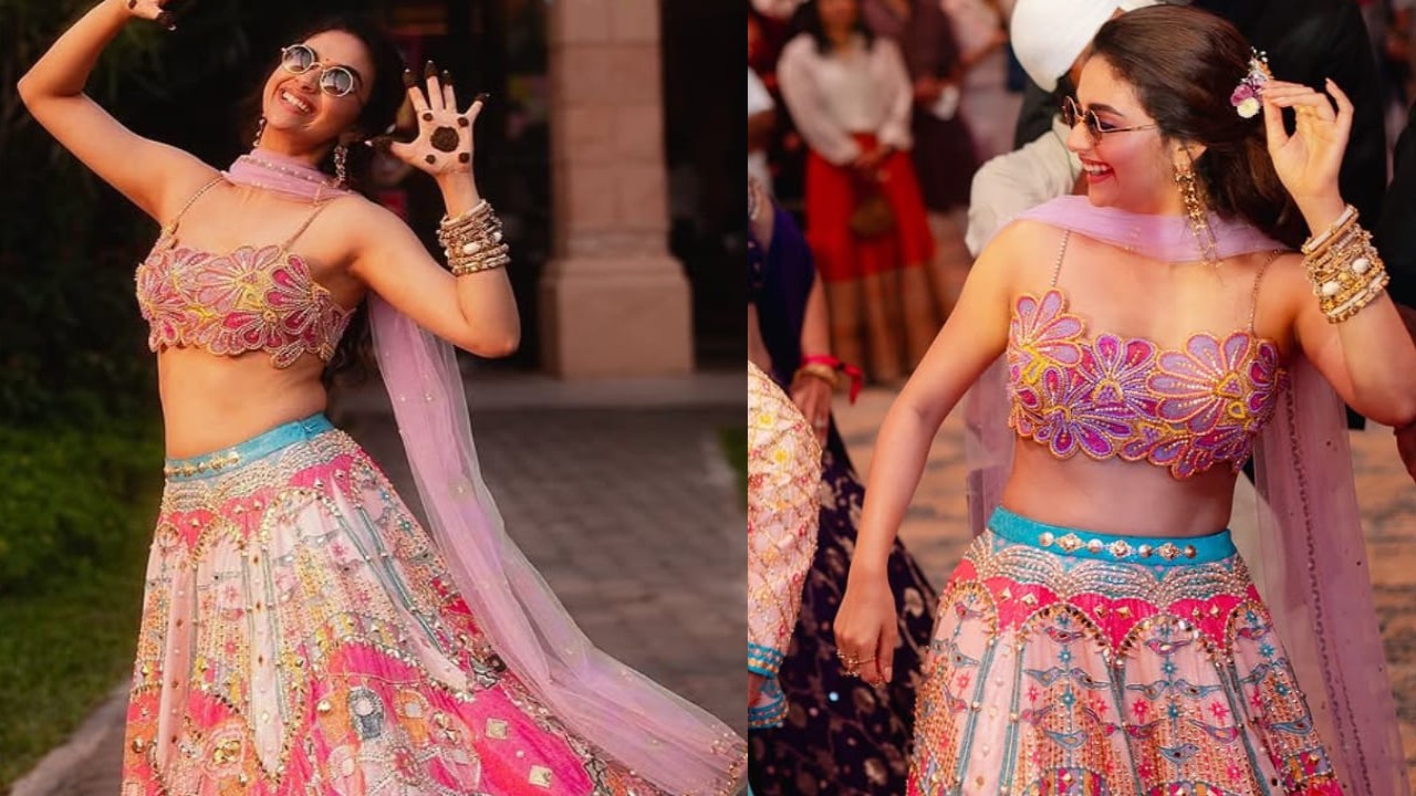 Keerthy Suresh's dazzling pre-wedding lehenga is a splash of color, sequins and sparkle 