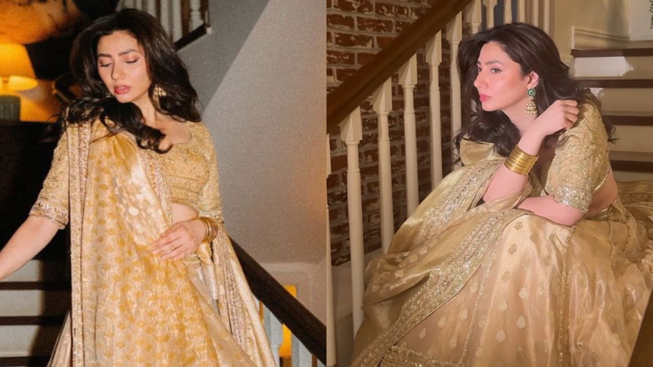 Mahira Khan’s golden lehenga look will make you fall in love with her all over again