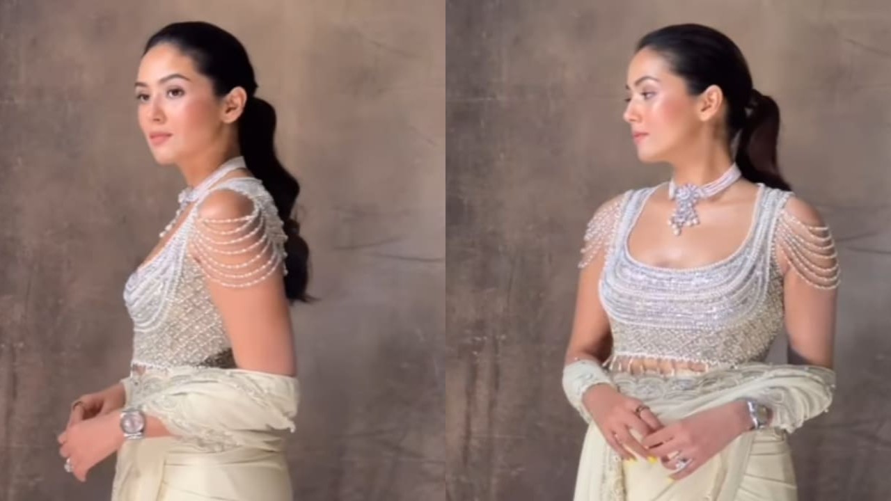 Mira Kapoor adds unique twist to her Rs 1.3 lakh saree, styles it with off-shoulder pallu