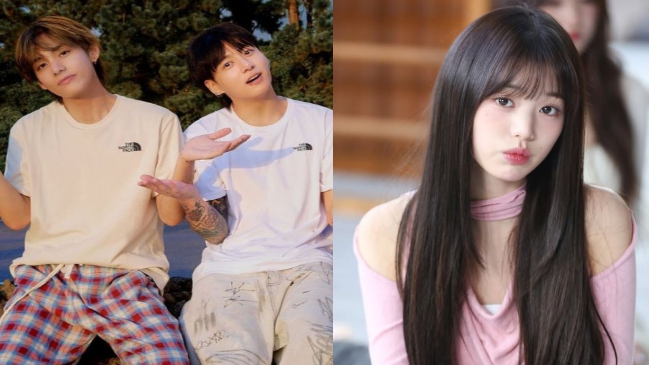 BTS' V and Jungkook: courtesy of BIGHIT MUSIC, Jang Wonyoung: courtesy of IVE