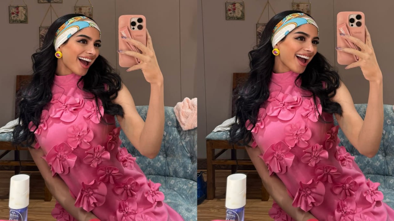 Khushi Kapoor takes us back to the Barbiecore era with her pink 3D floral dress