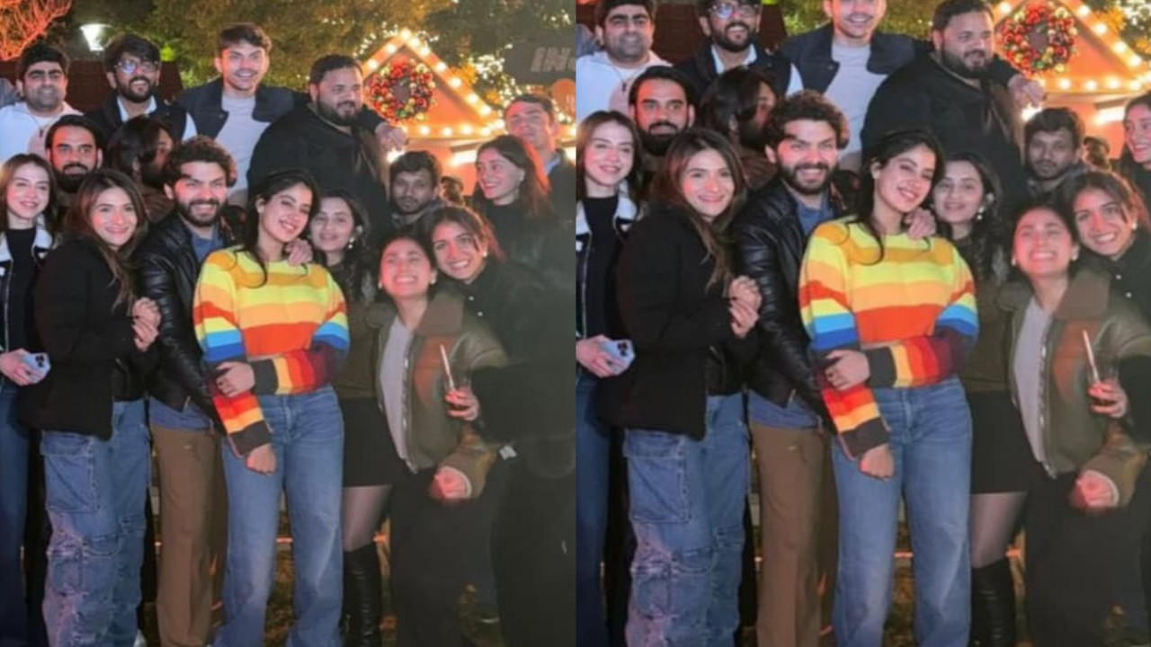 Janhvi Kapoor rang in the year with friends, but we had our eyes fixed on her cozy, bright jumper. 