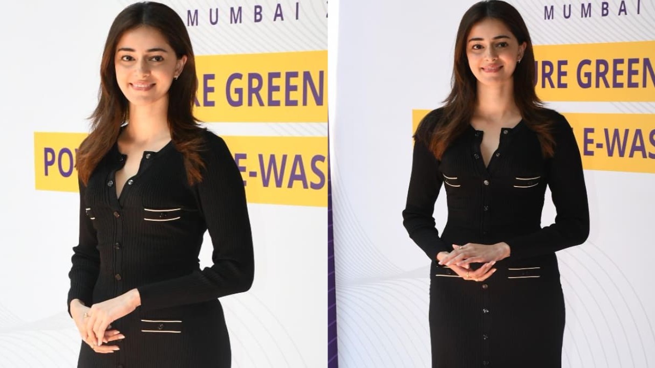  Ananya Panday aces a comfy & stylish look in Rs 26,916 knit maxi dress