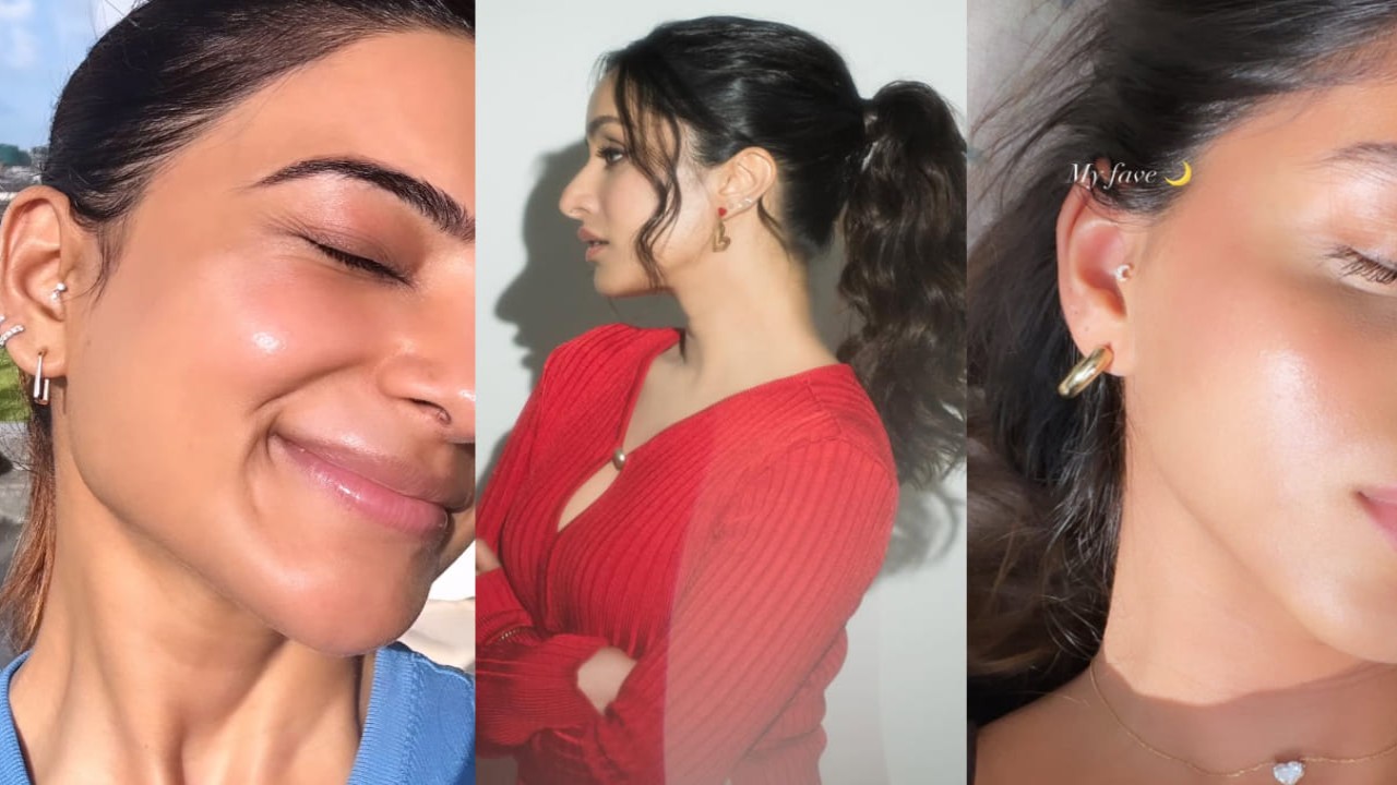 Samantha, shraddha & Suhana are upgrading their ear game with stacked piercing trend