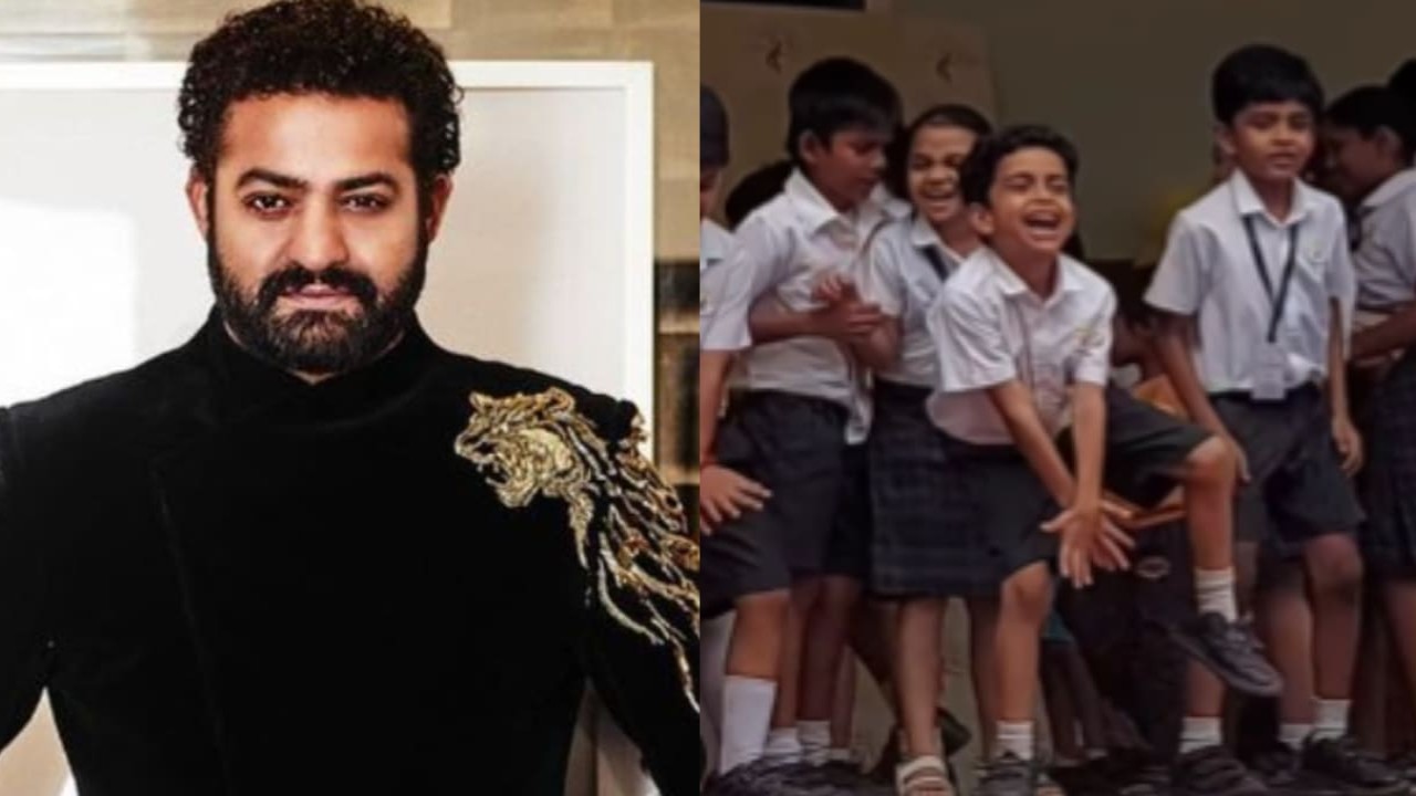 Jr NTR REACTS as school boy flaunts his dance moves on Devara’s Daavudi song