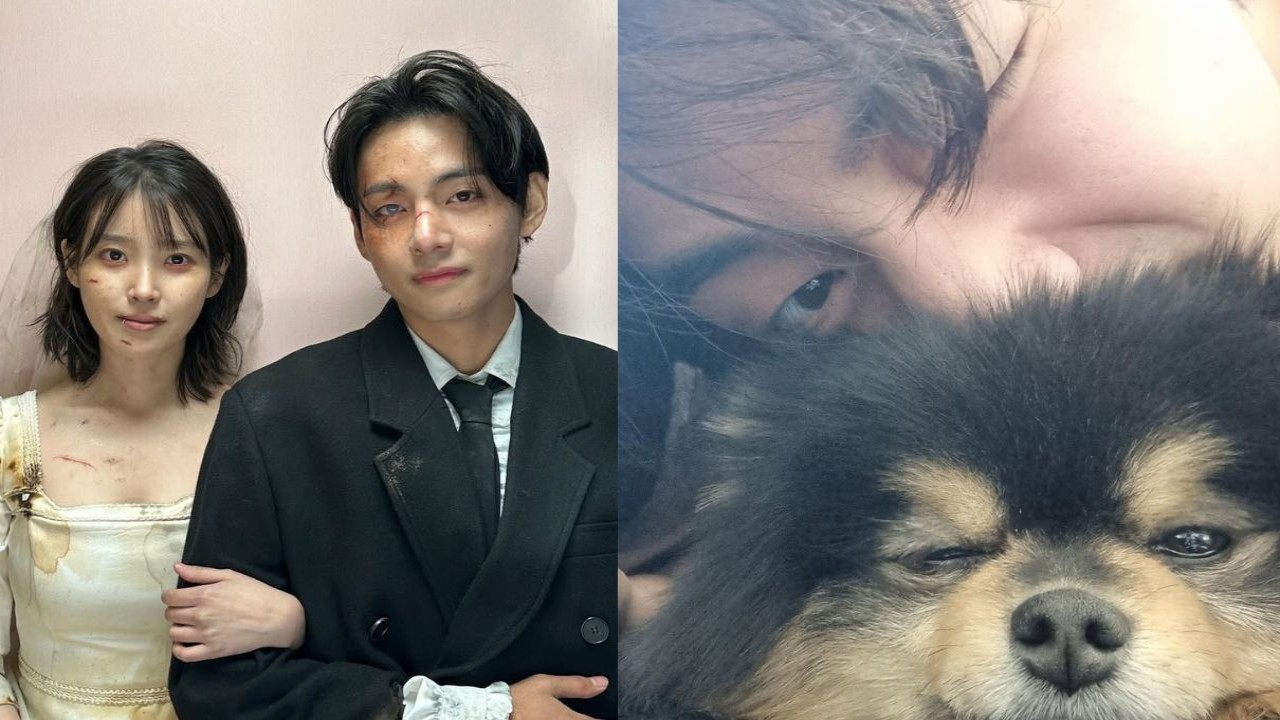 BTS' V and IU: courtesy of V, BTS' V and Yeontan: courtesy of V