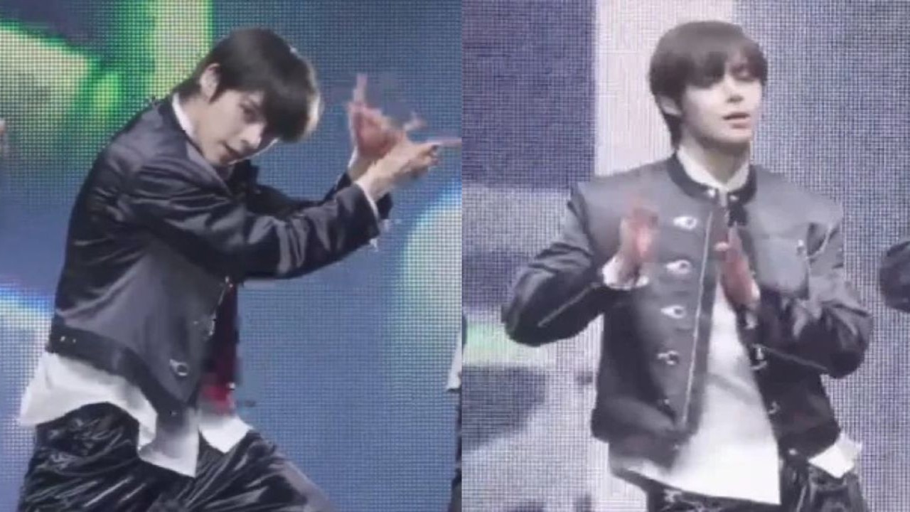 JJ: screenshot from 2025 SMTOWN in Seoul performance video