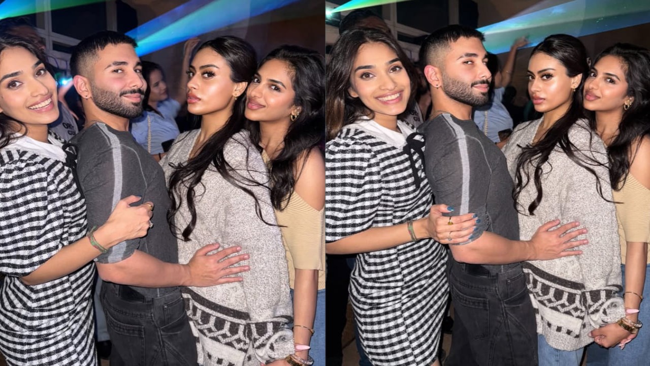 Orry shared pictures from a party and Nysa Devgan’s gray jumper is the perfect fix for chilly night outs. 