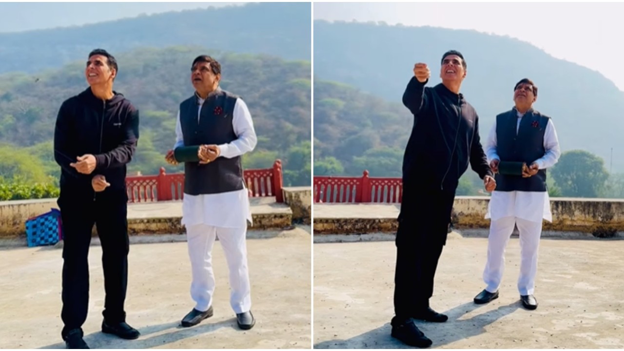 WATCH: Akshay Kumar flies kite with Paresh Rawal on Bhooth Bangla set; celebrates ‘vibrant spirit’ of Makar Sankranti 2025