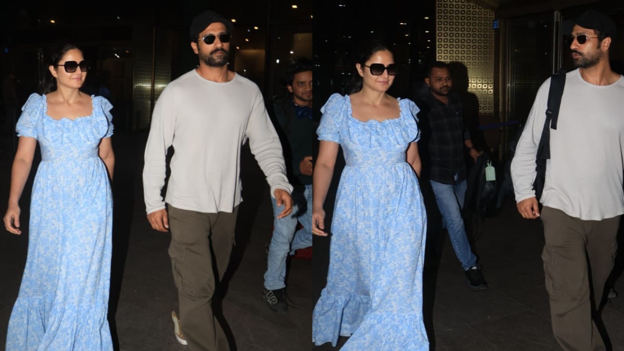 Katrina Kaif brings a touch of spring to the airport with her blue maxi dress