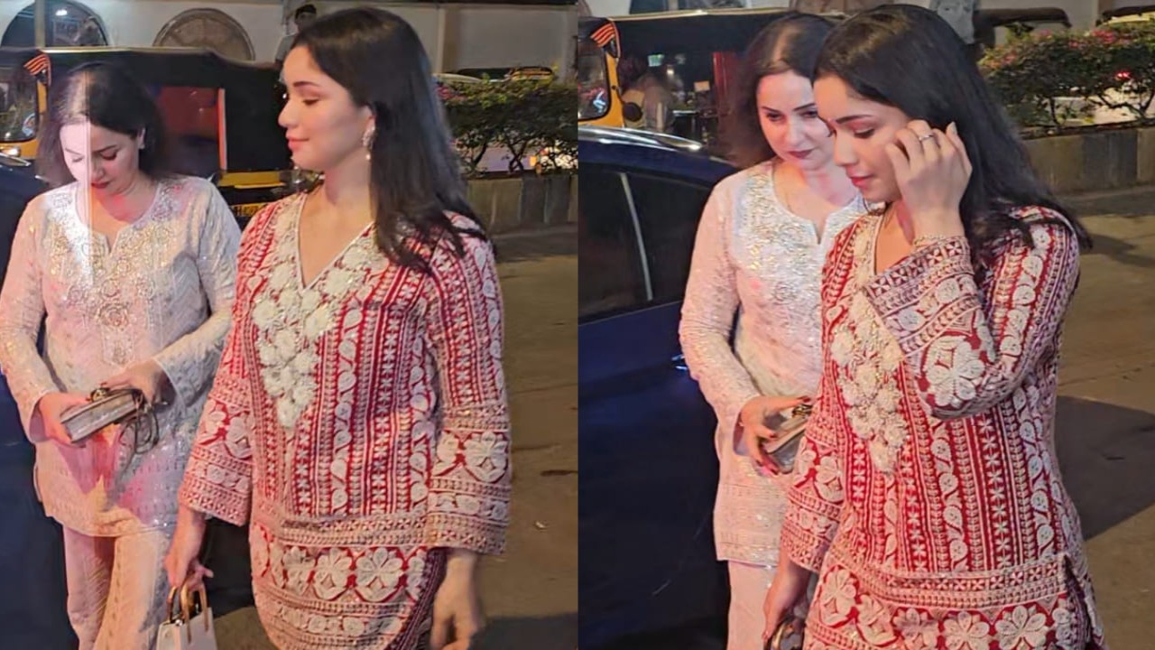  Sara Tendulkar stuns as the most stylish wedding guest in red co-ord set worth Rs 28,000