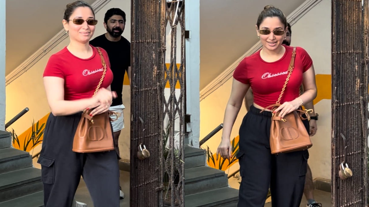 Tamannaah's crop top and cargos are on point but her Rs 3.28L Dior bag is EVERYTHING