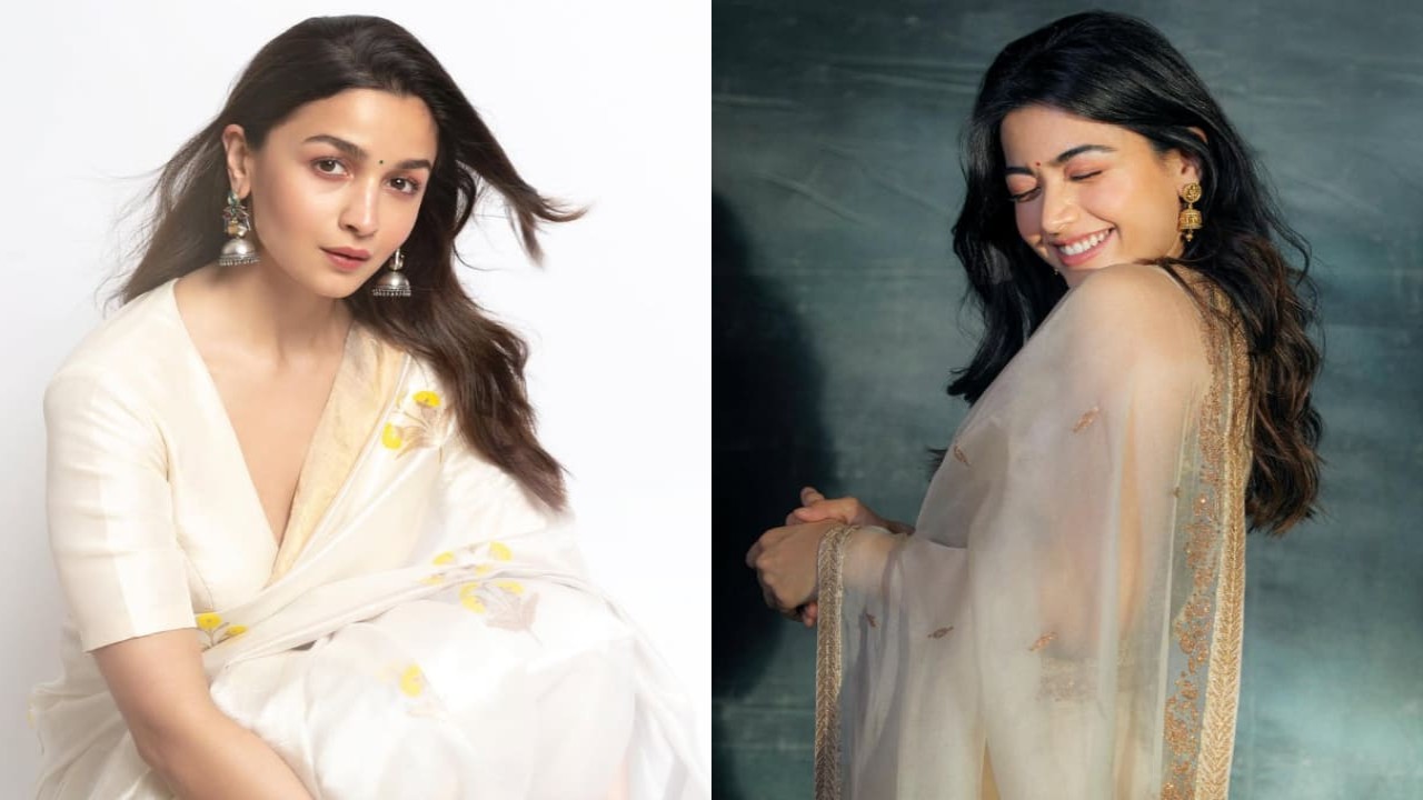 5 best white sarees for Makar Sankranti inspired by B’town celebs: Alia to Rashmika