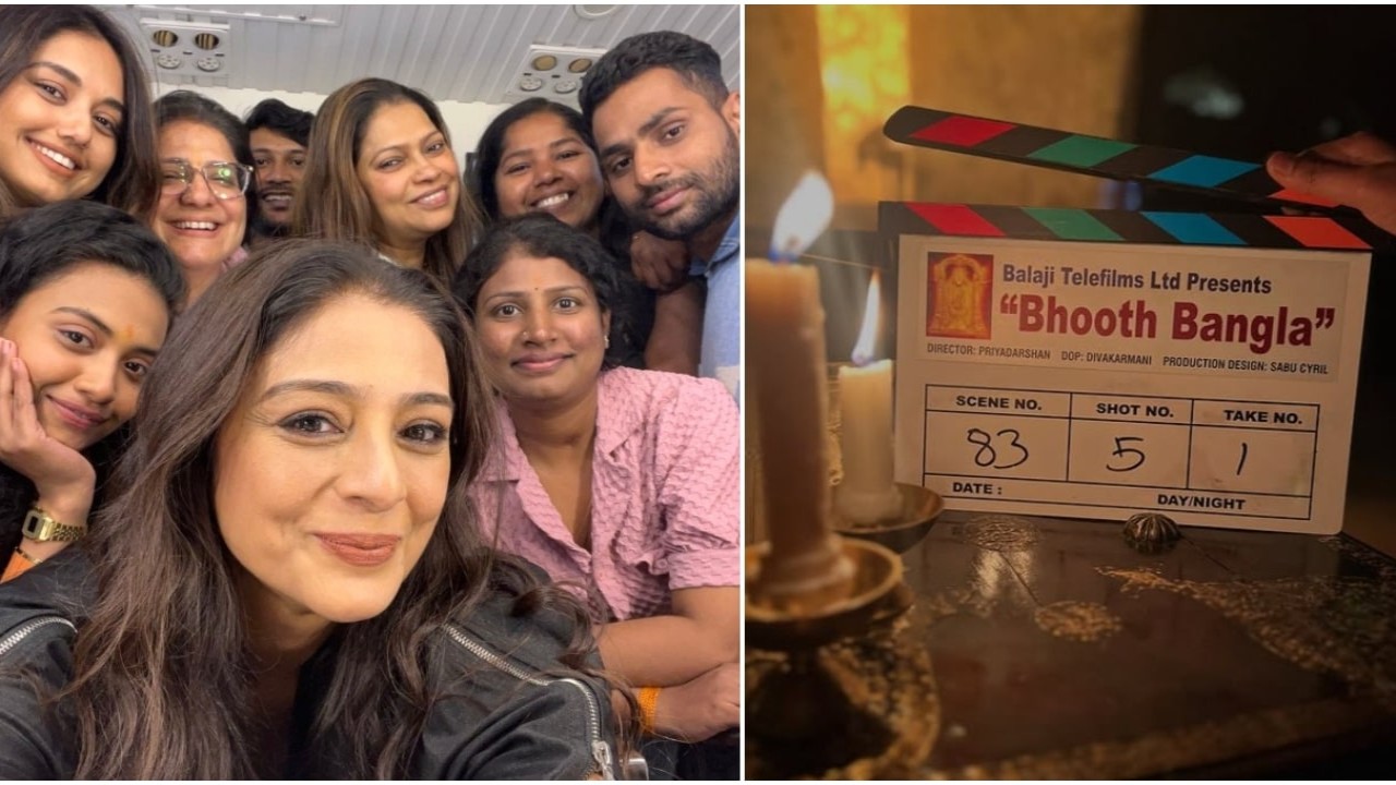 Bhooth Bangla: Tabu is all smiles as she drops ‘end of schedule wala pose’ with team; PIC