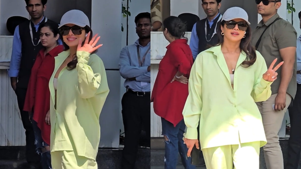 Priyanka Chopra’s ALL-GREEN look comes with oversized shirt, pants, and Gucci loafers