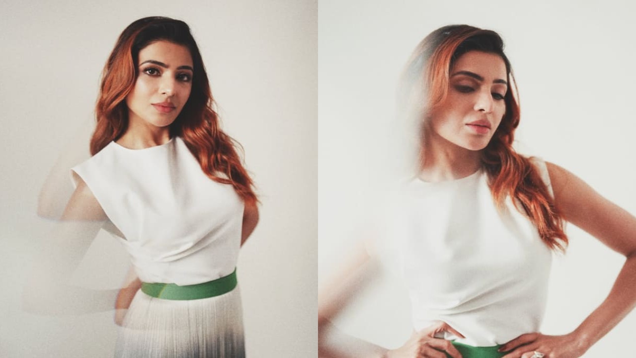 Samantha shows white is always right, donning top and full-flare skirt worth Rs 32,800