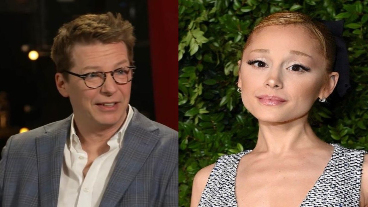 Sean Hayes (CC: YouTube) and Ariana Grande (CC: Getty images)