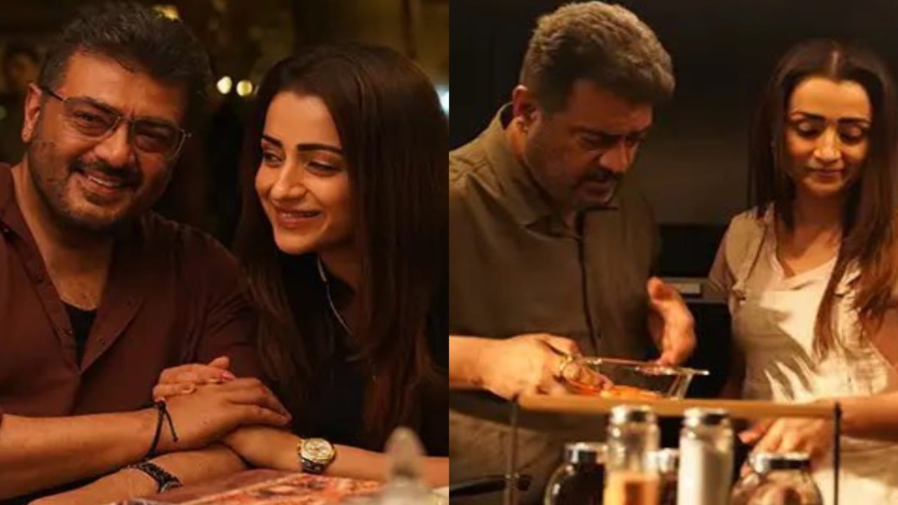 Ajith Kumar and Trisha's romantic photos as a married couple from Vidaamuyarchi go viral