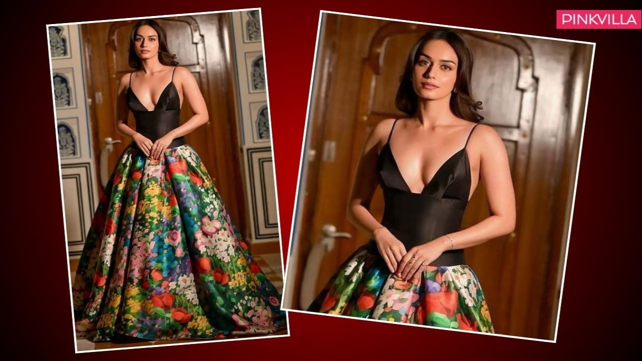 Manushi Chhillar’s poppy-printed plunging gown worth Rs 2,40,000 deserves a runway show